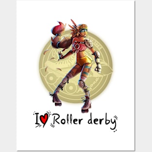 I Love Roller Derby Posters and Art